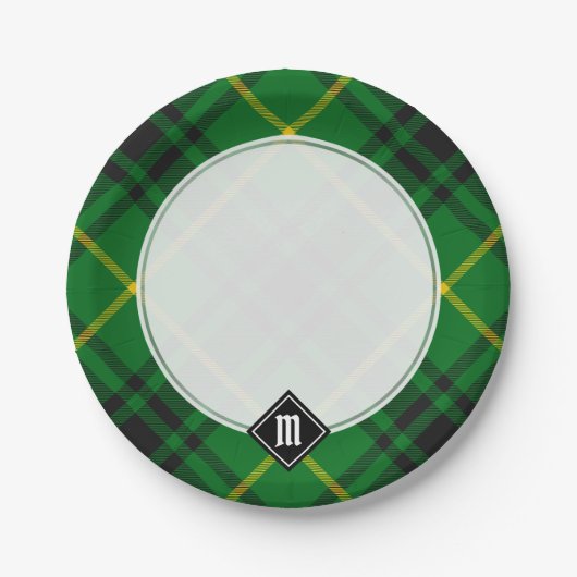 Clan MacArthur Tartan Pappteller (Vorderseite)