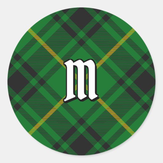 Clan MacArthur Tartan Runder Aufkleber (Vorderseite)