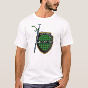 Clan MacArthur Tartan-schottisches Schild u. T-Shirt