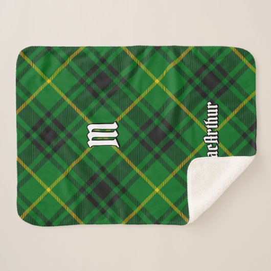 Clan MacArthur Tartan Sherpadecke (Vorderseite (Horizontal))