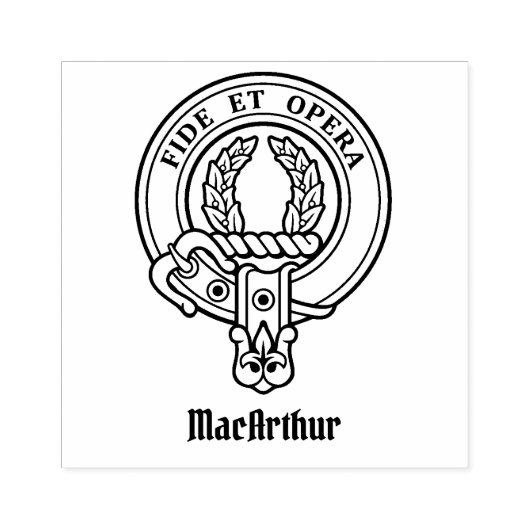 Clan MacArthur Wappen Rubber Briefmarke Gummistempel (Prägung)