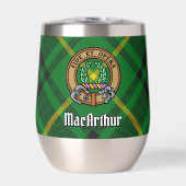 Clan MacArthur Wappen über Tartan (Vorderseite)