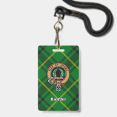 Clan MacArthur Wappen über Tartan Ausweis (Vorderseite mit Lanyard)