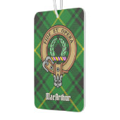 Clan MacArthur Wappen über Tartan Autolufterfrischer (Links)
