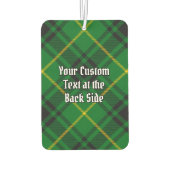 Clan MacArthur Wappen über Tartan Autolufterfrischer (Rückseite)