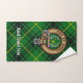 Clan MacArthur Wappen über Tartan Badhandtuch Set (Handtuch)