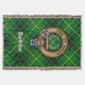 Clan MacArthur-Wappen über Tartan Decke (Vorderseite)
