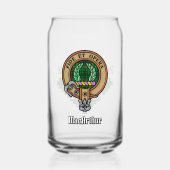 Clan MacArthur Wappen über Tartan Dosenglas (Vorderseite)