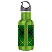 Clan MacArthur Wappen über Tartan Edelstahlflasche (Rückseite)