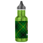Clan MacArthur Wappen über Tartan Edelstahlflasche (Links)