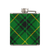 Clan MacArthur Wappen über Tartan Flachmann (Rückseite)