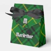 Clan MacArthur Wappen über Tartan Geschenkschachtel (Vorderseite)