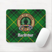 Clan MacArthur Wappen über Tartan Mousepad (Mit Mouse)