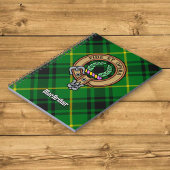 Clan MacArthur Wappen über Tartan Notizblock