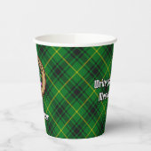Clan MacArthur Wappen über Tartan Pappbecher (Links)