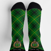 Clan MacArthur Wappen über Tartan Socken (Oben)