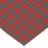 Clan MacAulay Red and Dark Green Scottish Tartan Kurzer Tischläufer (Ecke)