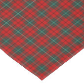 Clan MacAulay Red and Dark Green Scottish Tartan Tischdecke (Schrägansicht)