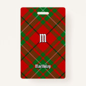 Clan MacAulay Tartan Badge Ausweis (Vorderseite)