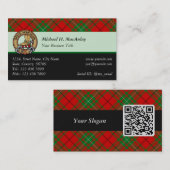 Clan MacAulay Tartan Business Card Visitenkarte (Vorne/Hinten)