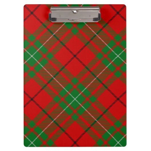 Clan MacAulay Tartan Clipboard Klemmbrett (Vorderseite)