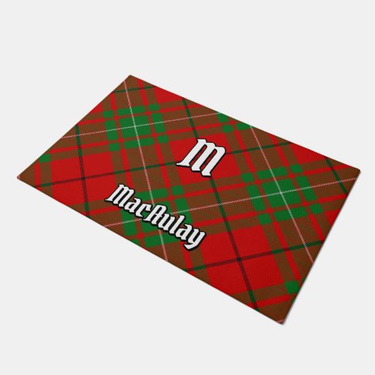 Clan MacAulay Tartan Doormat Fußmatte (Schrägansicht)