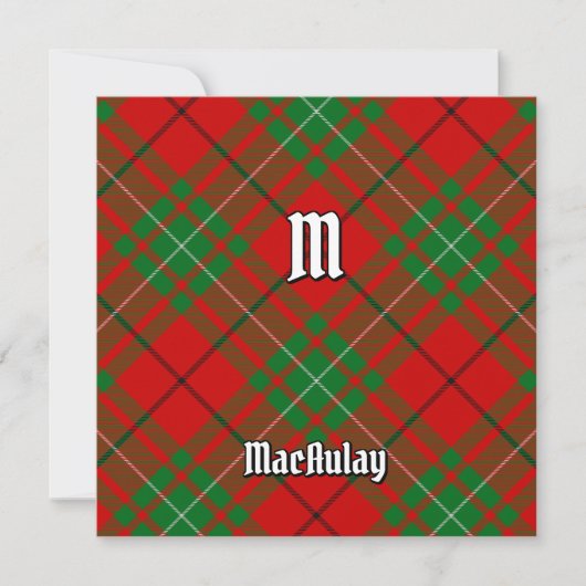 Clan MacAulay Tartan Einladung (Vorderseite)