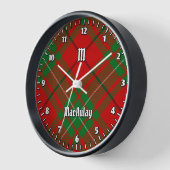 Clan MacAulay Tartan Large Clock Uhr (Winkel)