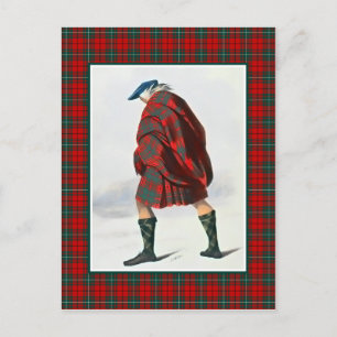 Clan MacAulay Vintage-Illustration Tartan-Rahmen Postkarte