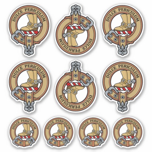 Clan MacAulay Wappen Sticker Set (Vorderseite)