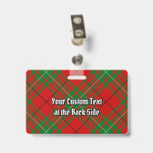 Clan MacAulay Wappen über Tartan Ausweis (Rückseite mit Clip)