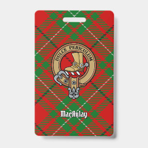 Clan MacAulay Wappen über Tartan Ausweis