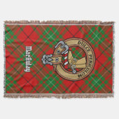 Clan MacAulay-Wappen über Tartan Decke (Vorderseite)