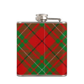 Clan MacAulay Wappen über Tartan Flachmann (Rückseite)