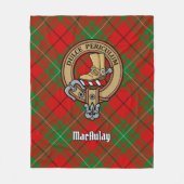 Clan MacAulay Wappen über Tartan Fleecedecke (Vorderseite)