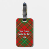 Clan MacAulay Wappen über Tartan Gepäckanhänger (Rückseite vertikal)