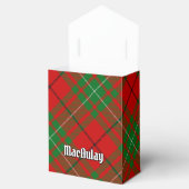 Clan MacAulay Wappen über Tartan Geschenkschachtel (Geöffnet)