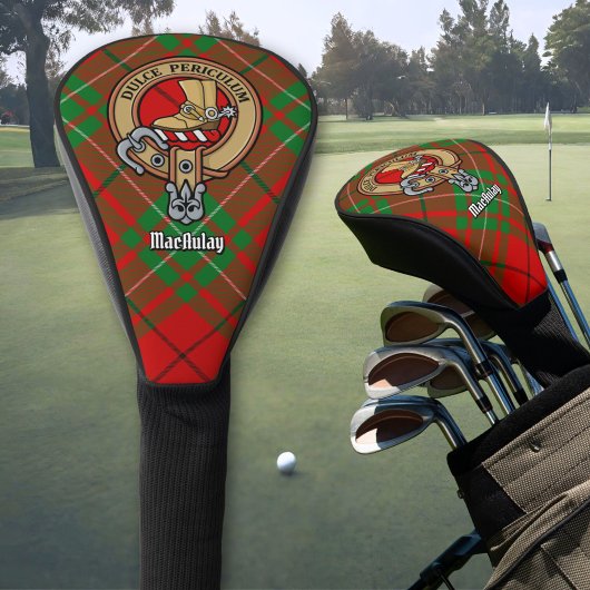 Clan MacAulay Wappen über Tartan Golf Headcover