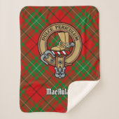 Clan MacAulay Wappen über Tartan Sherpadecke (Vorderseite)