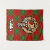 Clan MacAulay Wappen über Tartan Wandteppich (Vorderseite (Horizontal))