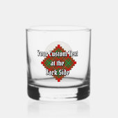 Clan MacAulay Wappen über Tartan Whiskyglas (Rückseite)