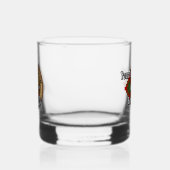 Clan MacAulay Wappen über Tartan Whiskyglas (Links)