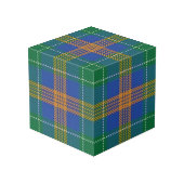 Clan MacAuliffe McAuliffe Tartan House Blessing Würfel (Rückseite Schrägansicht)
