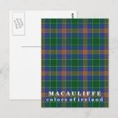 Clan MacAuliffe Tartan Postkarte (Vorne/Hinten)