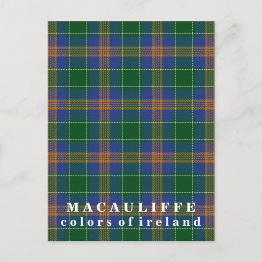 Clan MacAuliffe Tartan Postkarte (Vorderseite)