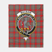 Clan MacBain Tartan Kariert Fleecedecke (Vorderseite)