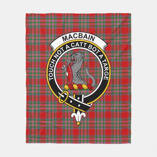 Clan MacBain Tartan Kariert Fleecedecke (Vorderseite)
