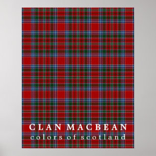 Clan MacBean Colors of Scotland Tartan Poster