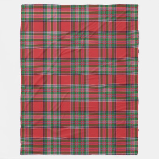 Clan MacBean Kariert Red Green Tartan Karo Pattern Fleecedecke (Vorderseite)