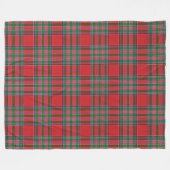 Clan MacBean Kariert Red Green Tartan Karo Pattern Fleecedecke (Vorderseite (Horizontal))